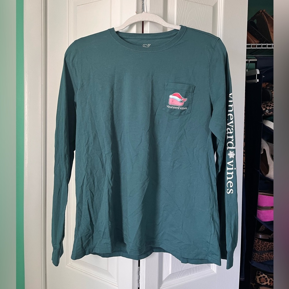 Vineyard Vines Men's Teal Long Sleeve Shirt